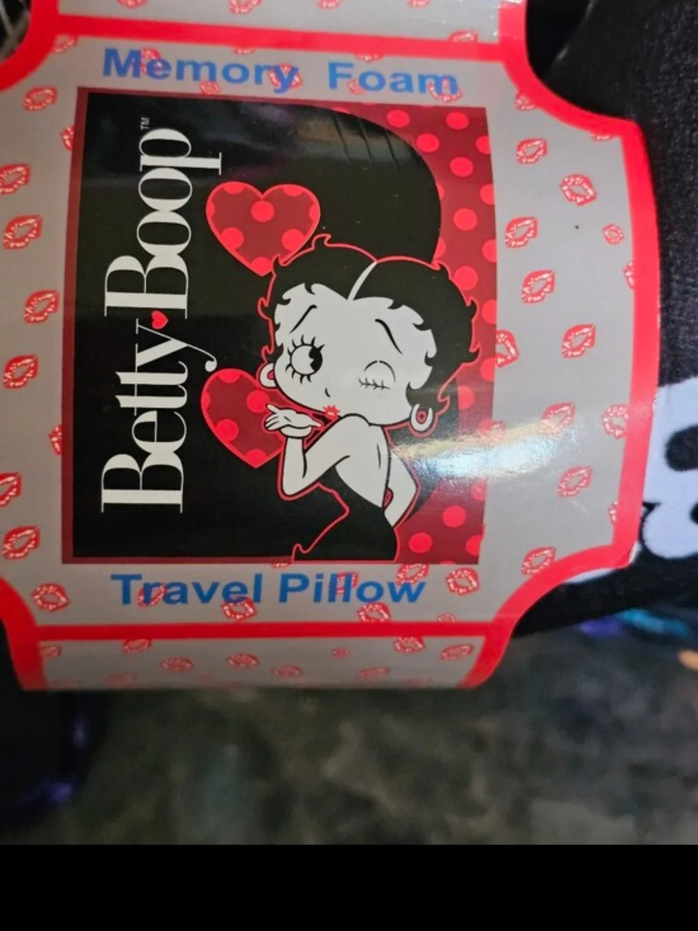Betty Boop Black and Red Travel Neck Pillow
